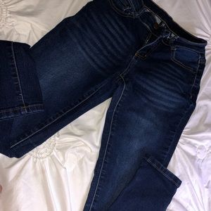 Dark wash denim jeans